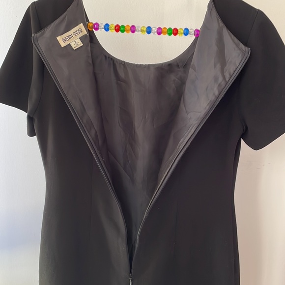 🖤BROWN SUGAR vintage black fitted dress - Picture 9 of 12